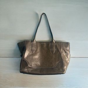 Frye Green Leather Tote Bag
